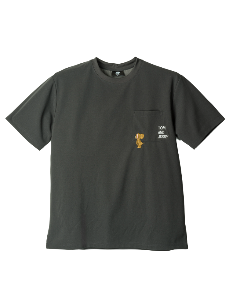 TOM＆JERRYアムンゼンポケマタギ刺繍半袖Ｔシャツ