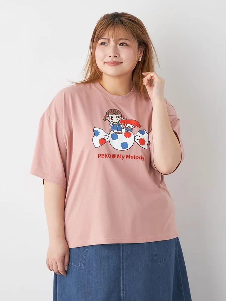 サンリオ×PEKO刺繍ロゴ半袖Tシャツ