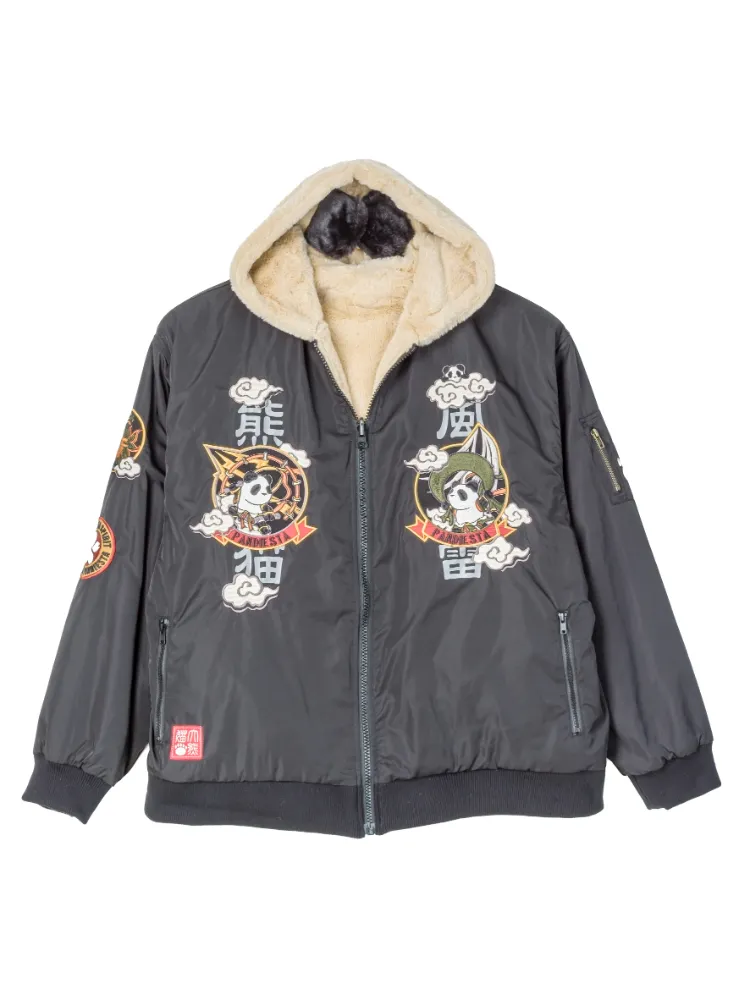 【PANDIESTAJAPAN】熊猫風雷神リバーシブルMA-1