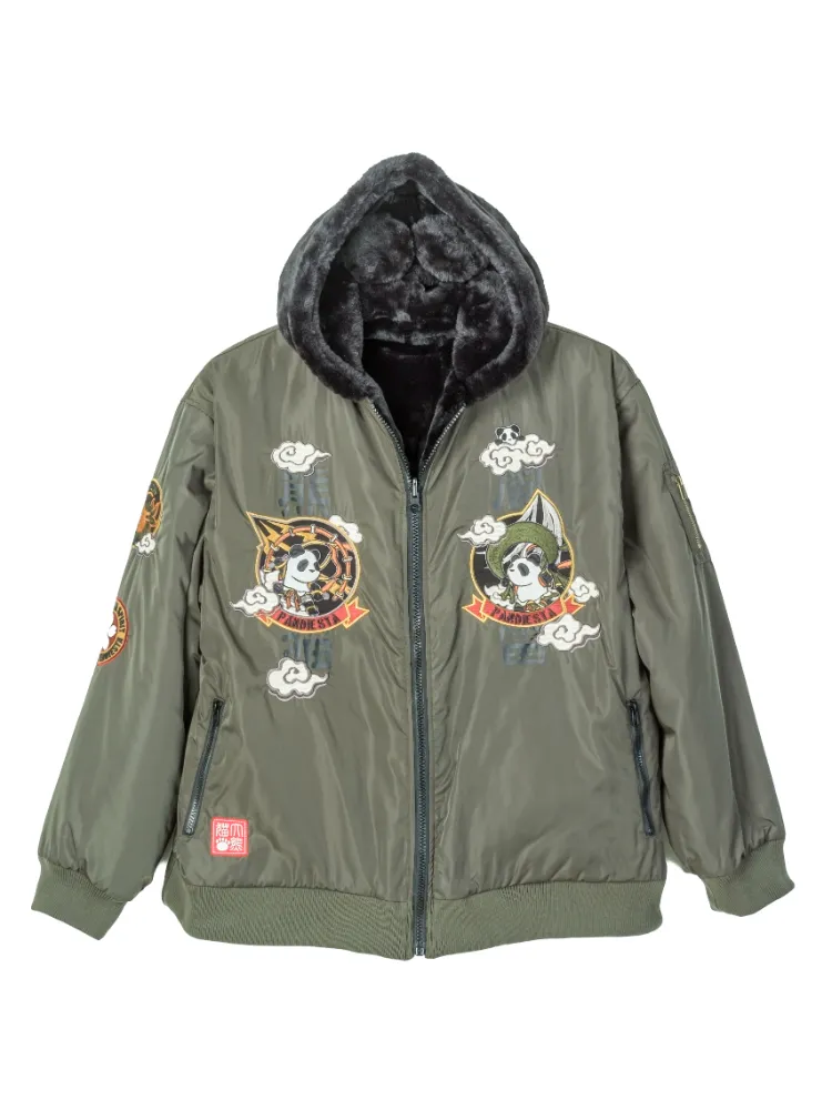 【PANDIESTAJAPAN】熊猫風雷神リバーシブルMA-1