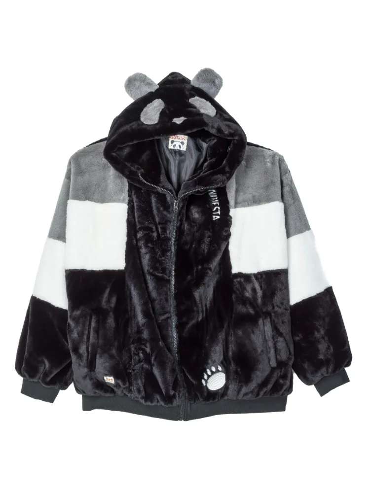 【PANDIESTAJAPAN】逆さパンダ切替フェイクファーブルゾン