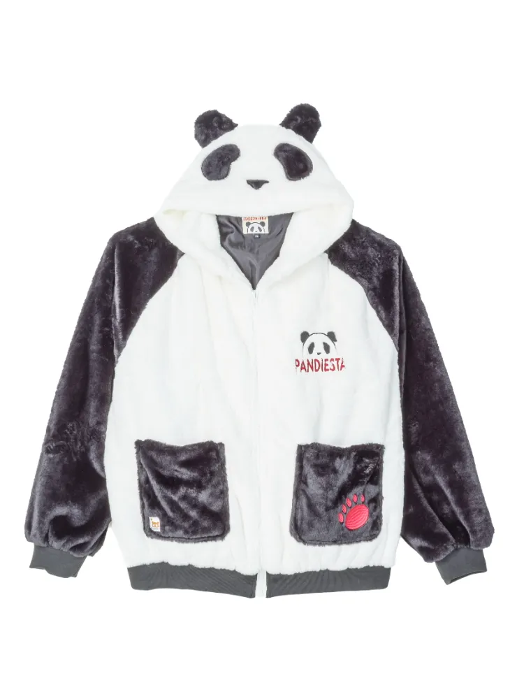 【PANDIESTAJAPAN】パンダアイコンフェイクファーパーカー