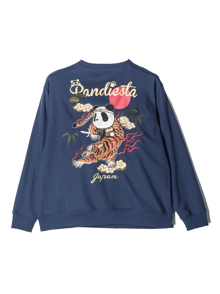 【PANDIESTAJAPAN】タイガー＆パンダ裏毛クルースウェット