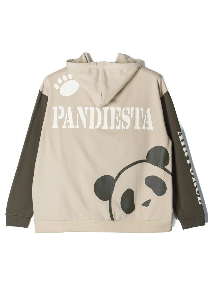 【PANDIESTAJAPAN】配色切替アイコンパンダ裏毛パーカー