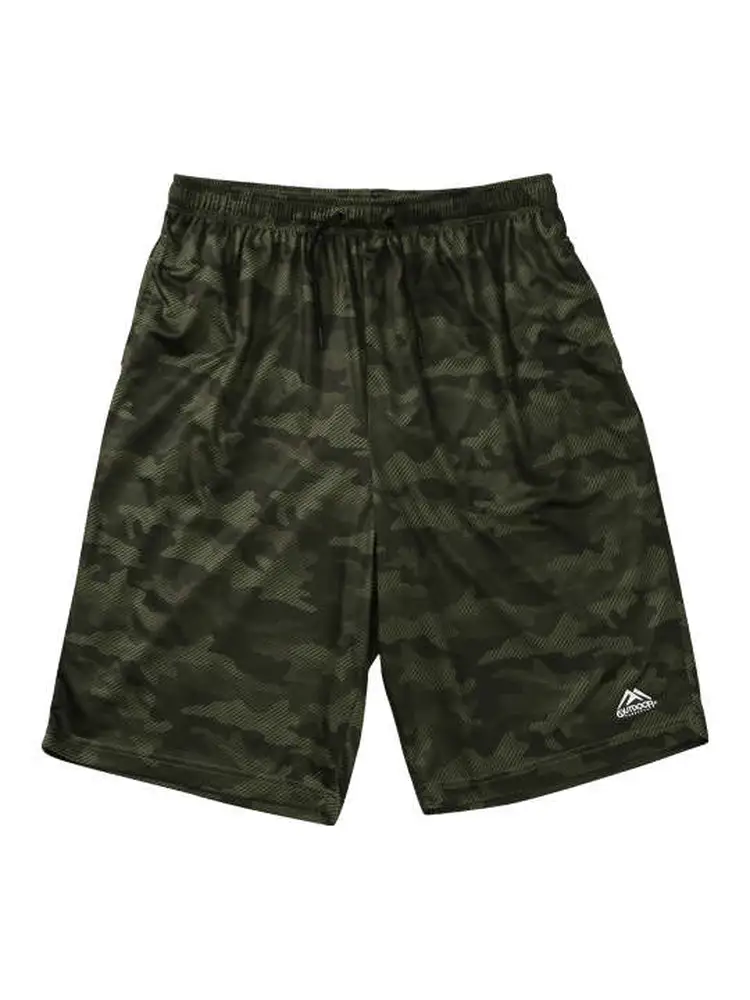 【OUTDOORPRODUCTS】DRYメッシュカモフラ柄ハーフパンツ
