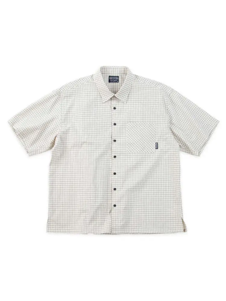 【OUTDOORPRODUCTS】ブロードチェックレギュラーカラー半袖シャツ大きいサイズ