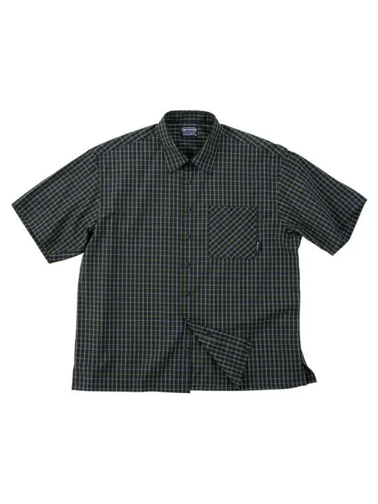 【OUTDOORPRODUCTS】ブロードチェックレギュラーカラー半袖シャツ大きいサイズ