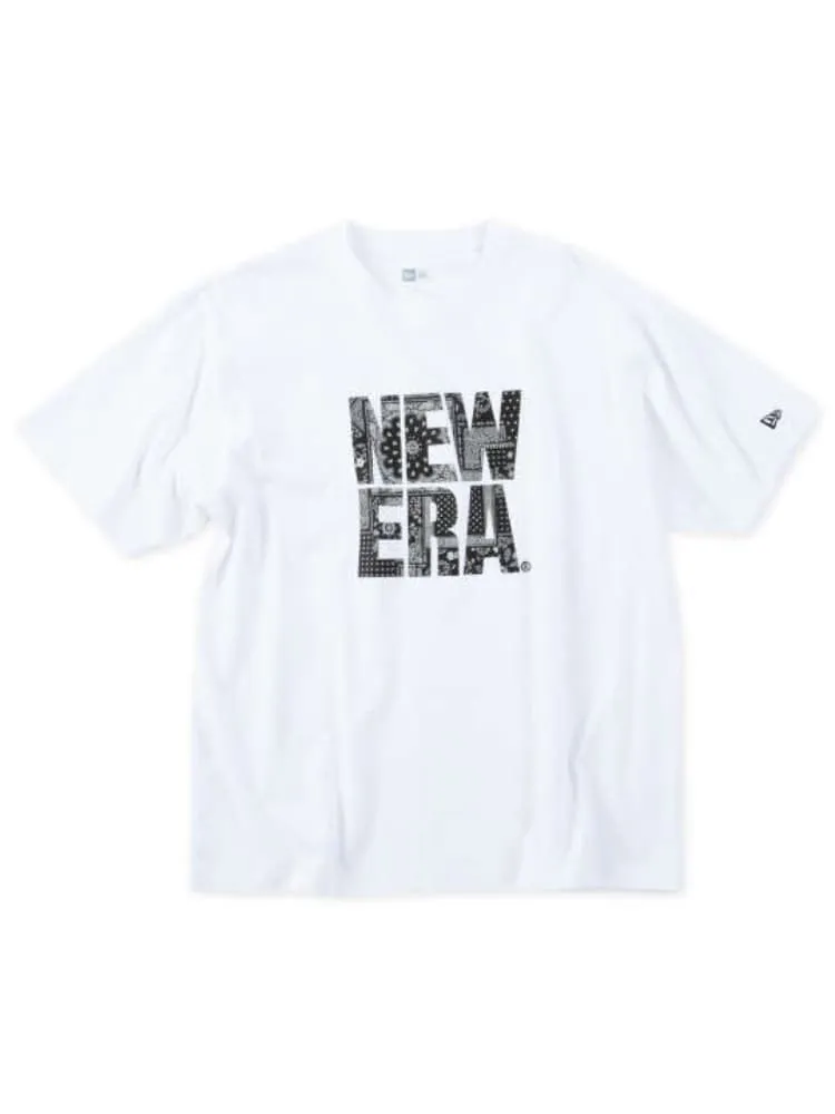 【NEWERA(ニューエラ)】ペイズリースクエアロゴ半袖Tシャツ大きいサイズ
