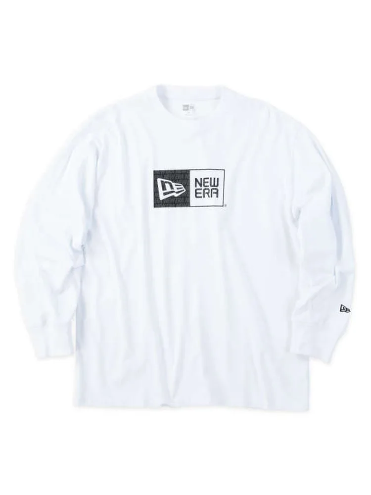 【NEWERA(ニューエラ)】パターンボックスロゴ長袖Tシャツ大きいサイズ