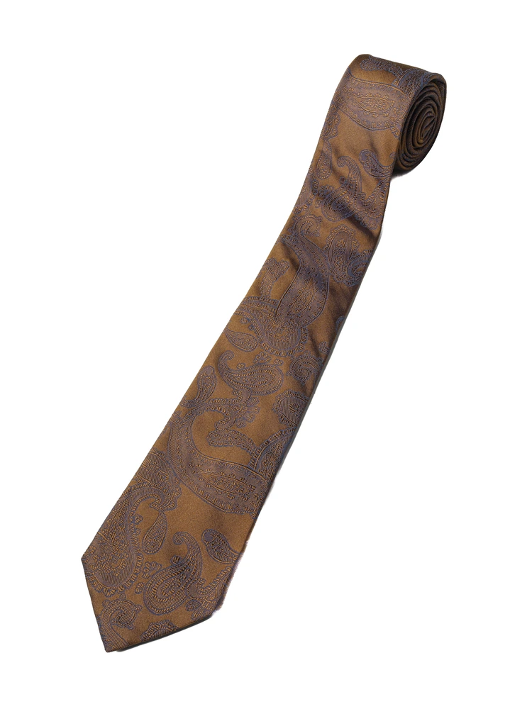 【FrancoRosati】ネクタイ幅8.5cmペイズリー【イタリア生地】FL-25AIT4P大きいサイズ