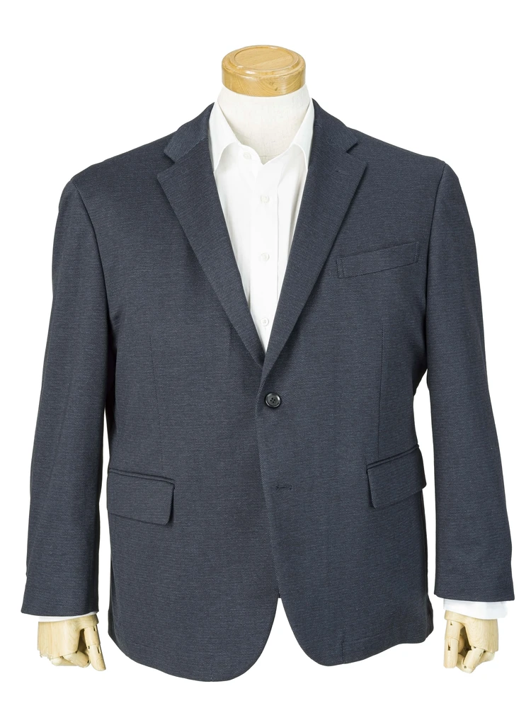 【EL.FOURBANWORKS(エルフォアーバンワークス)】ポンチニット無地調2Bジャケット大きいサイズ