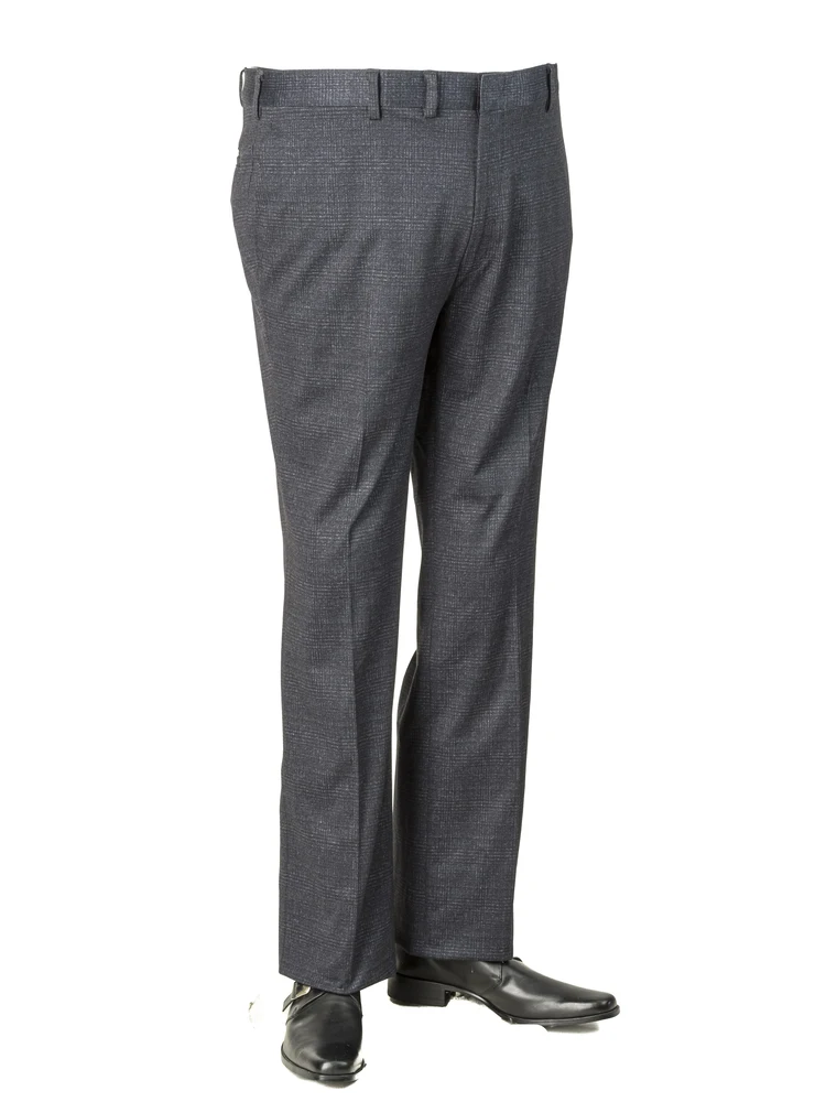 【アーバンワークス】ポンチニットチェック柄ノータックパンツ大きいサイズ