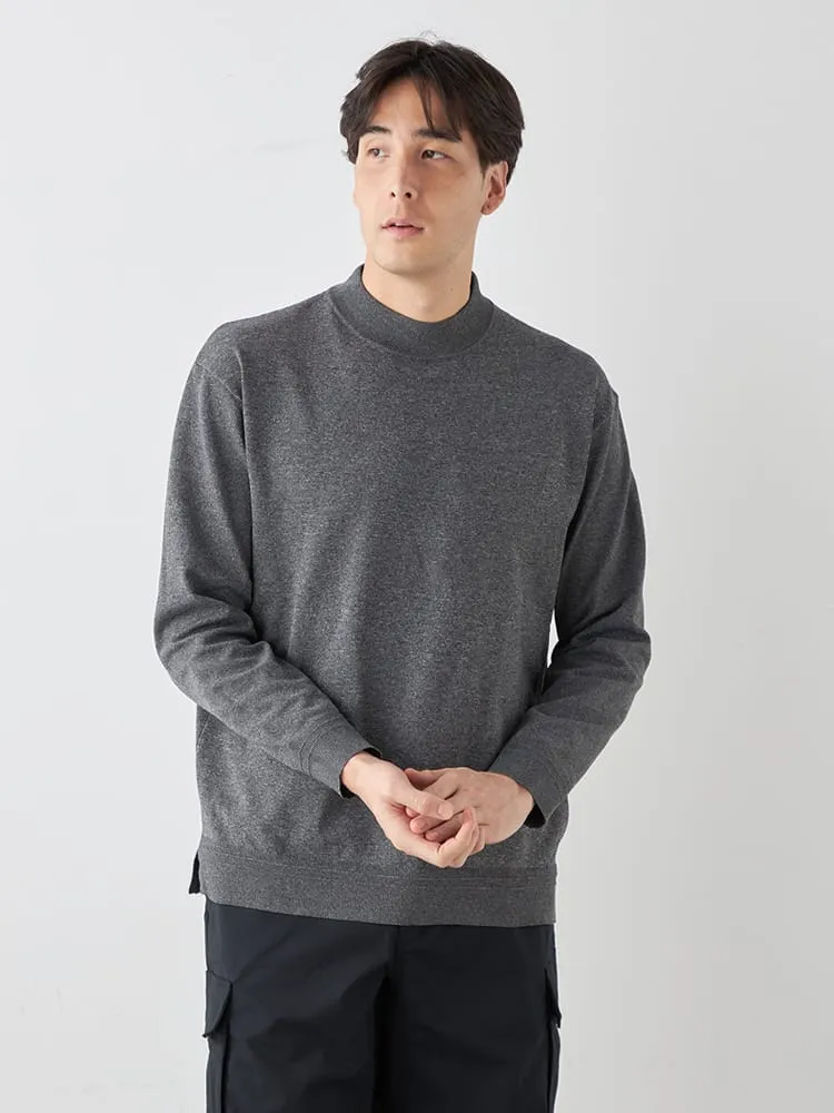 【EL.FOURBANWORKS(エルフォアーバンワークス)】14G天竺イージーケアモックネック長袖大きいサイズ