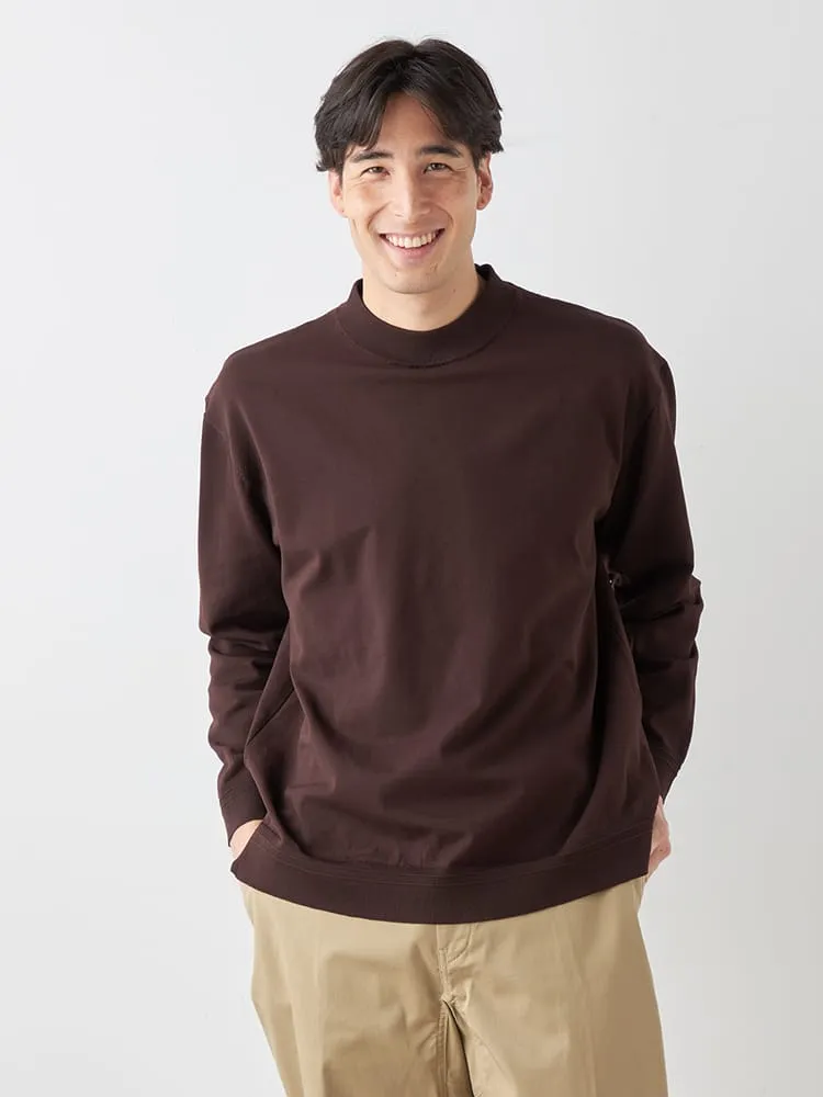 【EL.FOURBANWORKS(エルフォアーバンワークス)】14G天竺イージーケアモックネック長袖大きいサイズ