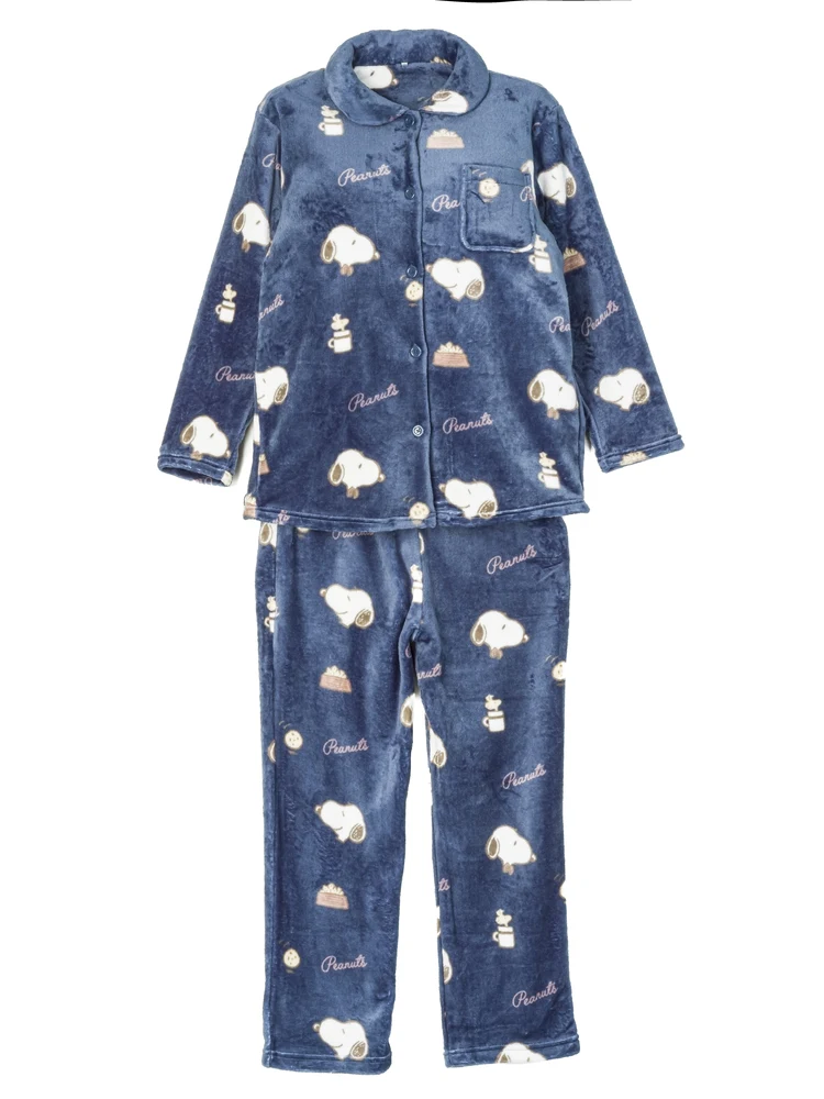 【WEB限定】SNOOPYふわもこ総柄ルームウエア大きいサイズレディース