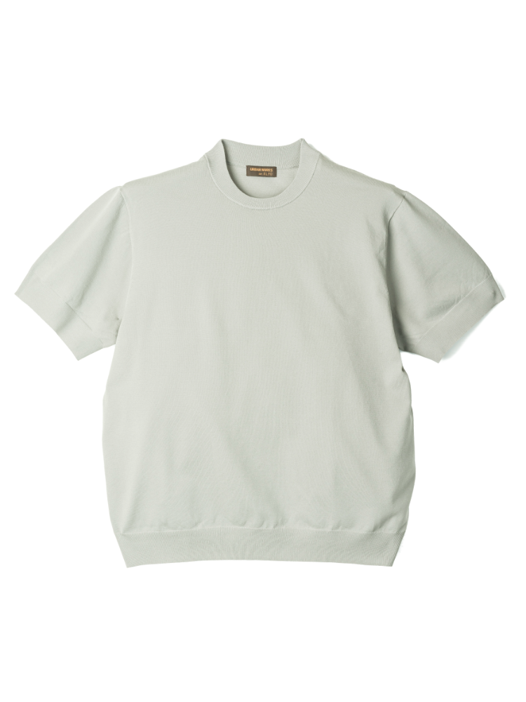 【アーバンワークス】14G天竺無地調ニットクルーネック