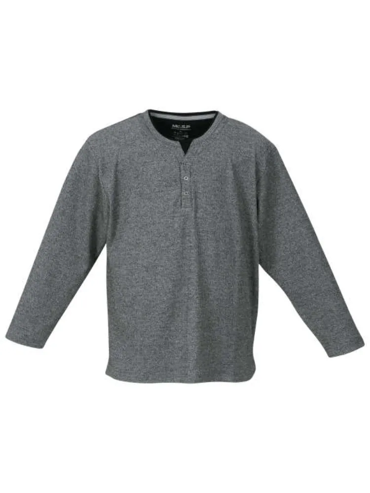 【Mc.S.P】裏起毛フェイクレイヤードYヘンリー長袖Tシャツ＊カタログ商品