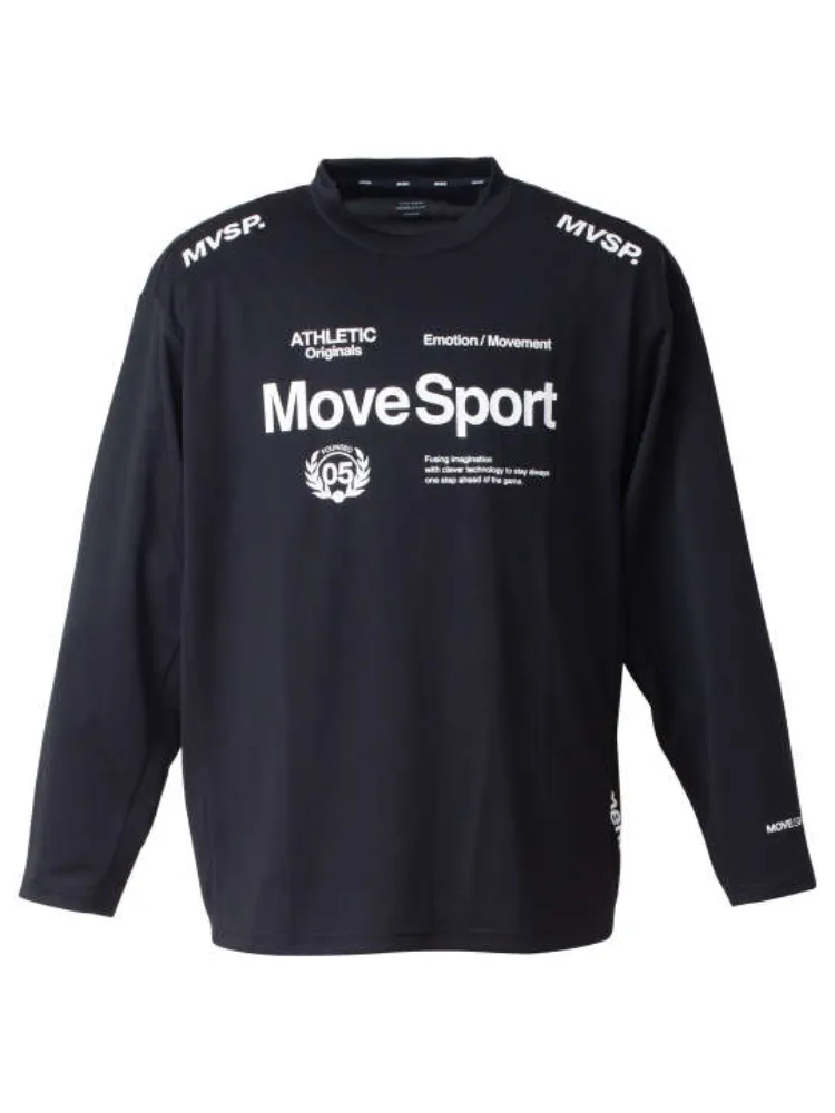 【MOVESPORT】ドライメッシュオーセンティックロゴ長袖Tシャツ＊カタログ商品大きいサイズ