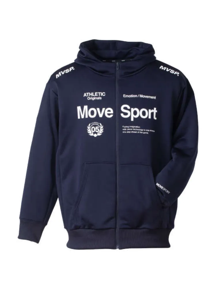 【MOVESPORT】ライトスムーススウェットオーセンティックロゴフルジップフーディー＊カタログ商品大きいサイズ