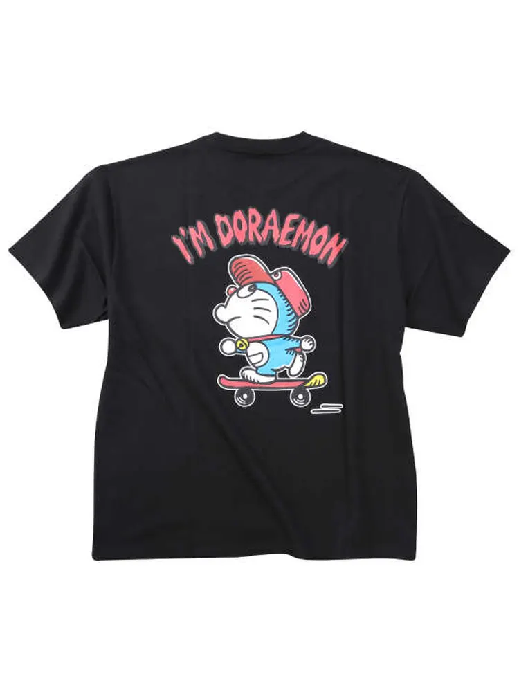 【ImDoraemon】天竺ポケット付スケボー半袖Tシャツ＊カタログ商品大きいサイズ