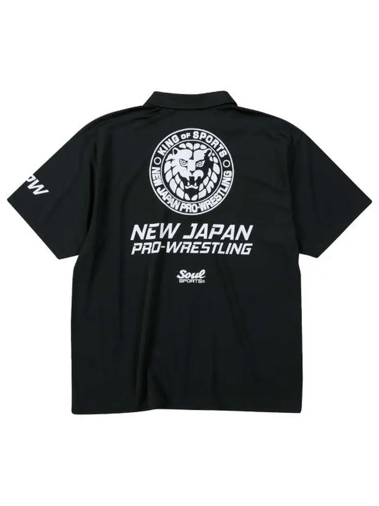 【SOULSPORTS×新日本プロレス】ドライメッシュ半袖BDポロシャツ＊カタログ商品大きいサイズ