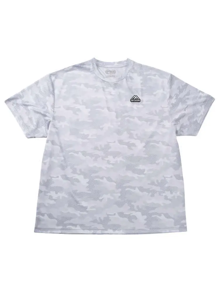 【OUTDOORPRODUCTS】【7L-8L】DRYメッシュカモフラ柄半袖Tシャツ＊カタログ商品大きいサイズ