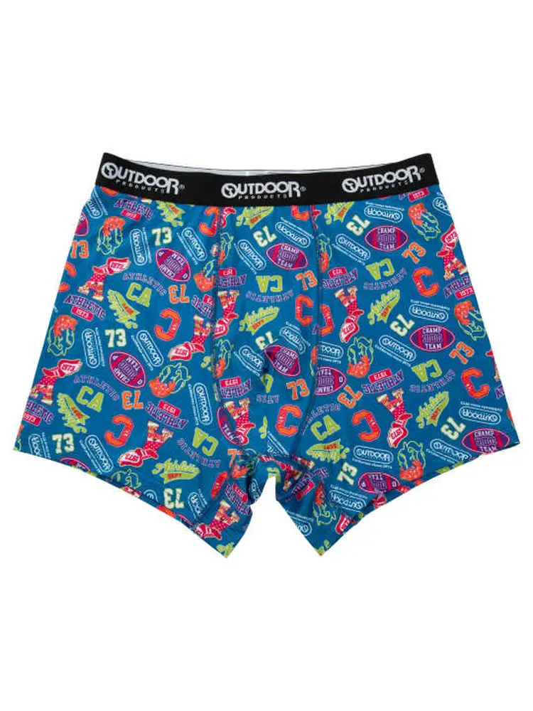 【OUTDOORPRODUCTS】ポリエステルベア天カレッジ柄ボクサーパンツ＊カタログ商品大きいサイズ