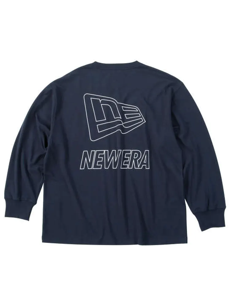 【NEWERA(ニューエラ)】フラッグ&ワードマーク長袖Tシャツ＊カタログ商品大きいサイズ