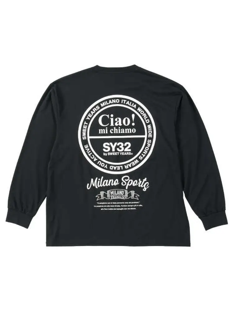 【SY32bySWEETYEARS(エスワイサーティトゥバイスィートイヤーズ)】サークルロゴ長袖Tシャツ＊カタログ商品大きいサイズ