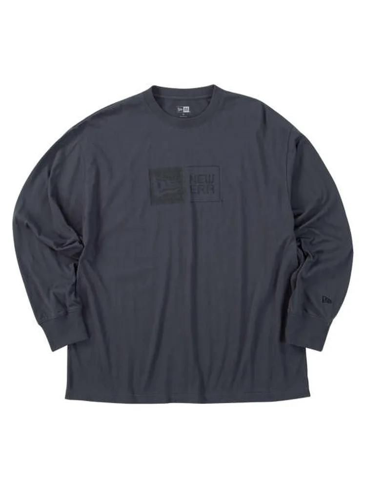 【NEWERA(ニューエラ)】パターンボックスロゴ長袖Tシャツ＊カタログ商品大きいサイズ