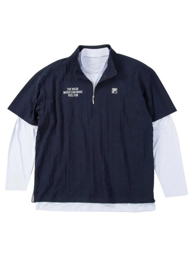 【FILAGOLF(フィラゴルフ)】3Dジャガード半袖シャツインナーセット＊カタログ商品大きいサイズ