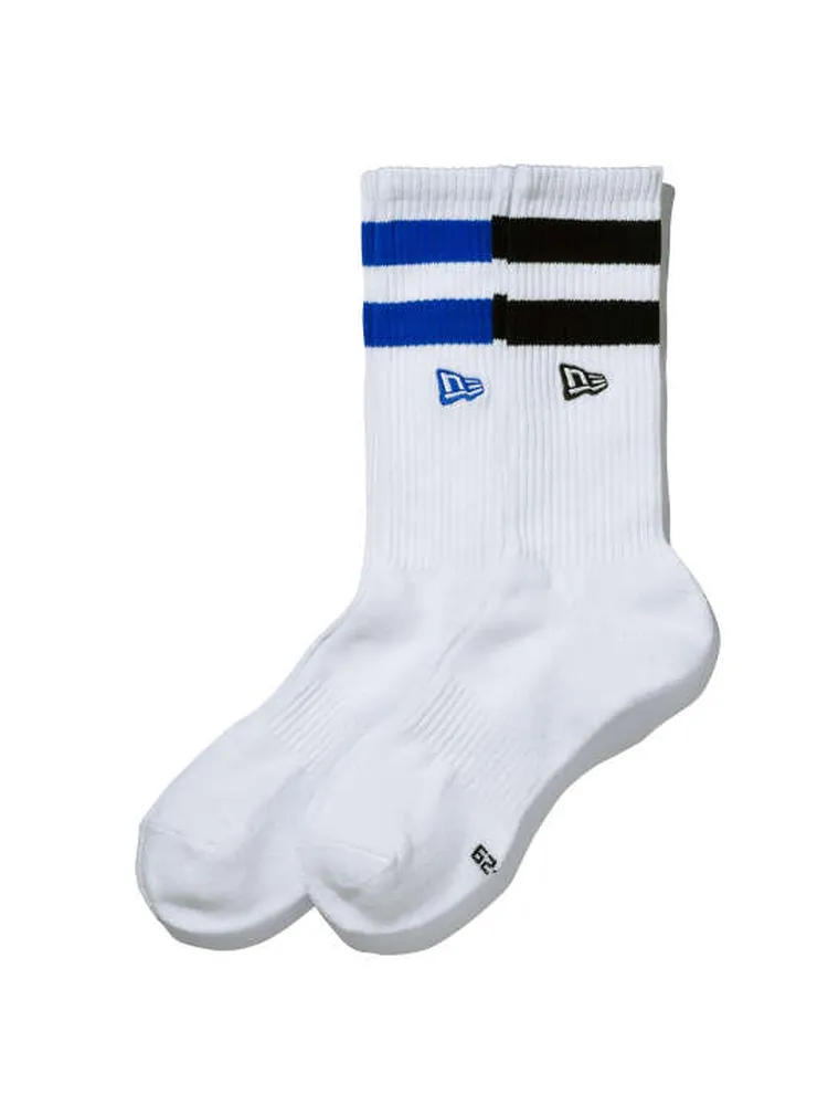 【NEWERA(ニューエラ)】2PFLAGEMBROIDERYクルーソックス＊カタログ商品大きいサイズ