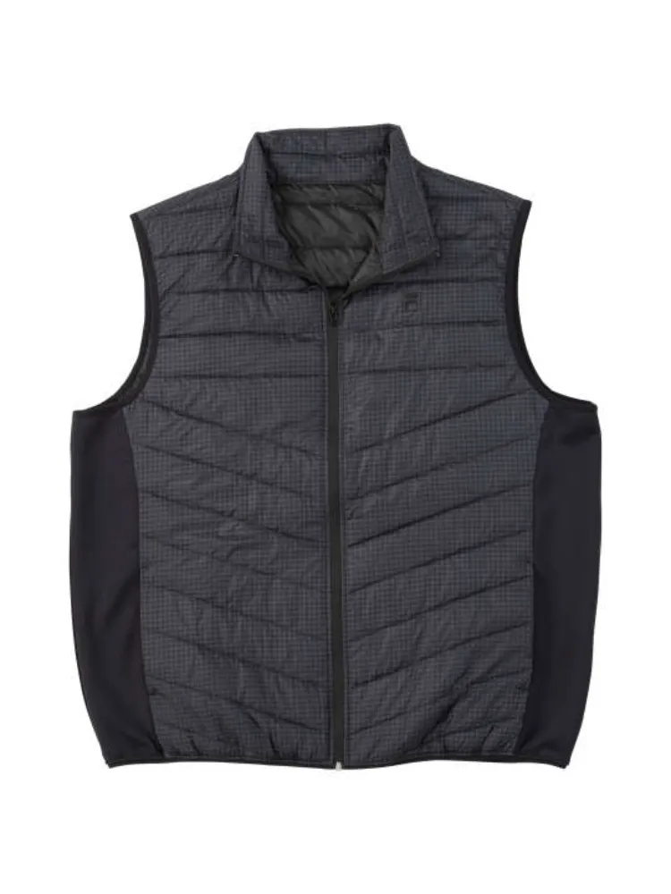 【FILAGOLF(フィラゴルフ)】千鳥柄ハイブリッドダウンベスト＊カタログ商品大きいサイズ