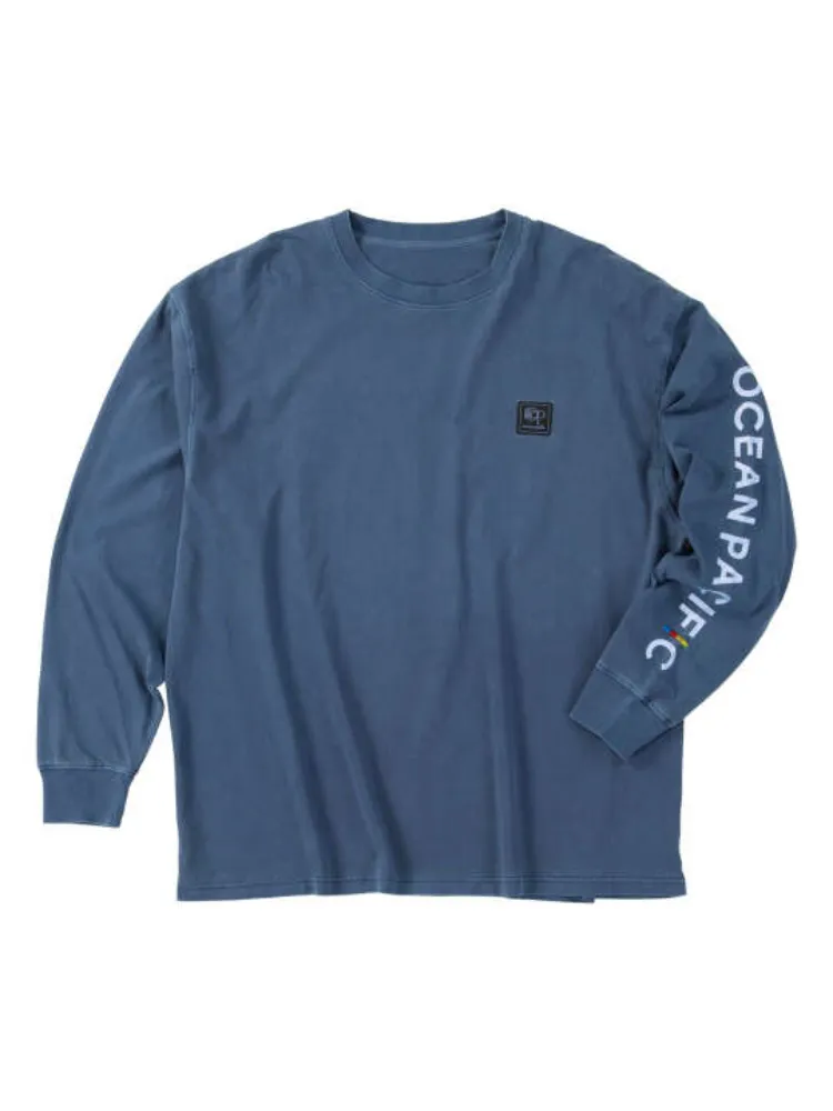 【OCEANPACIFIC】天竺ヴィンテージバイオウォッシュ長袖Tシャツ＊カタログ商品大きいサイズ
