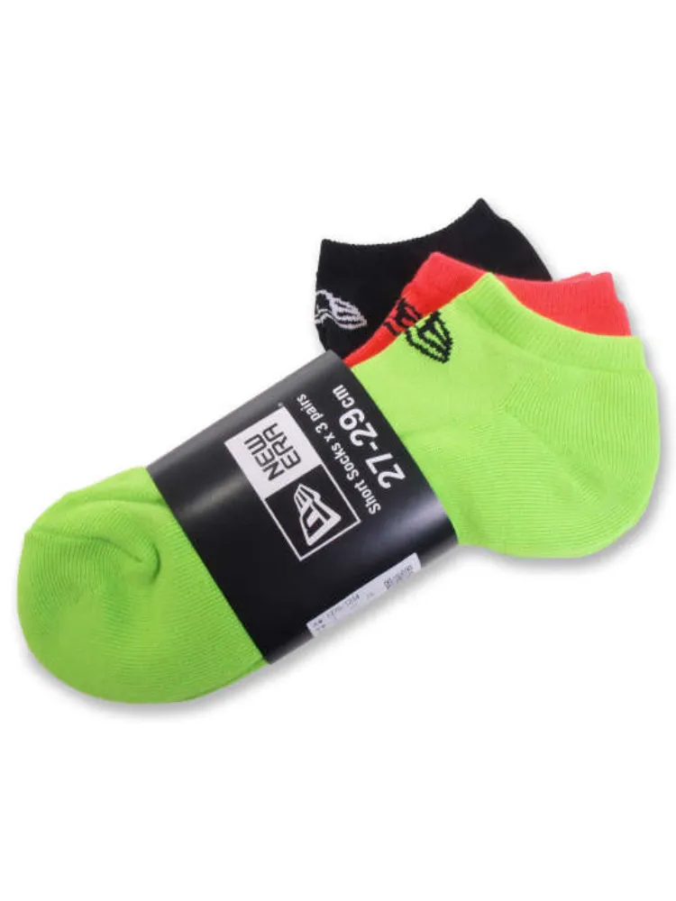 【NEWERA(ニューエラ)】3Pショートソックス＊カタログ商品大きいサイズ