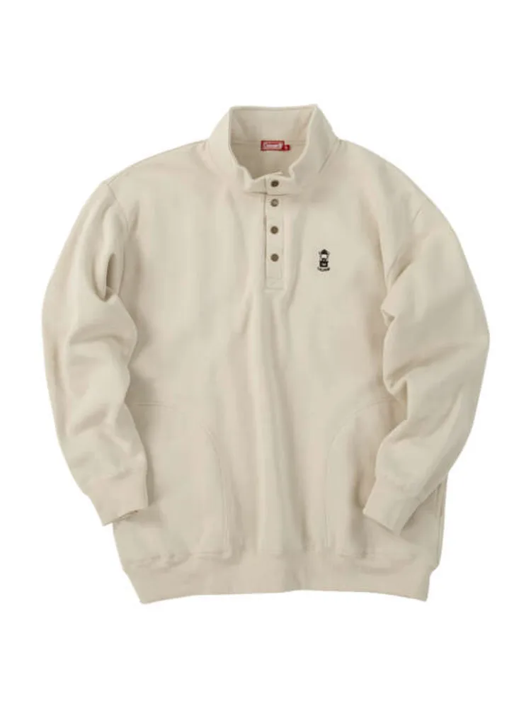 【Coleman(コールマン)】裏起毛ハーフボタントレーナー＊カタログ商品大きいサイズ