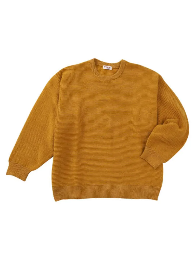 【PLES】7Gガーター天竺クルーネックセーター＊カタログ商品大きいサイズ