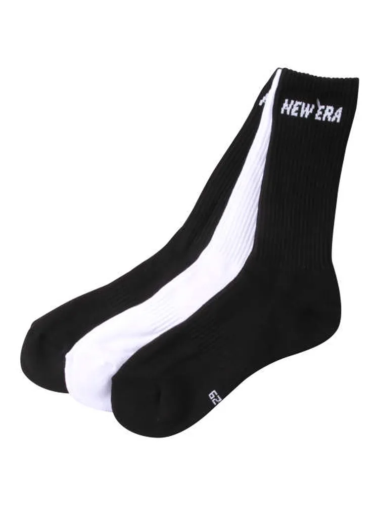 【NEWERA(ニューエラ)】3Pクルーソックス＊カタログ商品大きいサイズ