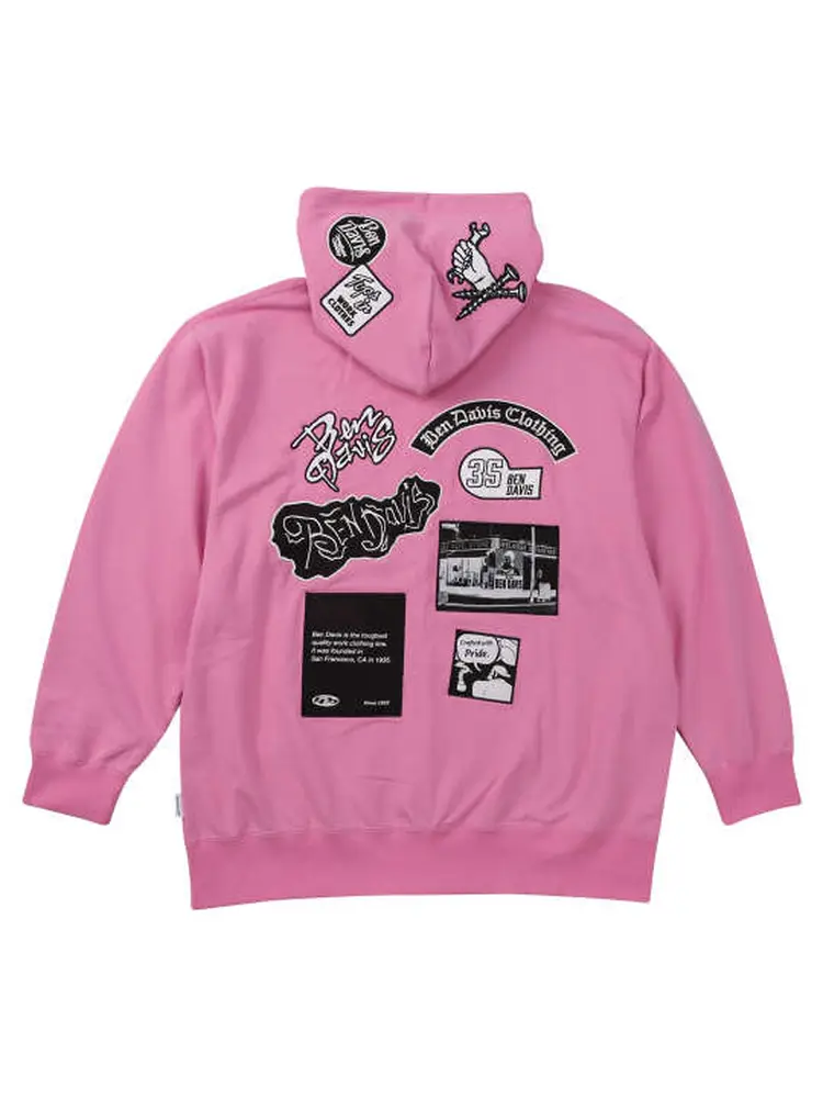 【BENDAVIS(ベンデイビス)】裏毛マルチワッペンプルパーカー＊カタログ商品