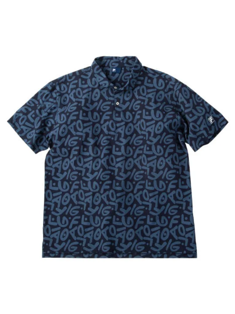 【FILAGOLF(フィラゴルフ)】ニットサッカーロゴプリント半袖シャツ＊カタログ商品