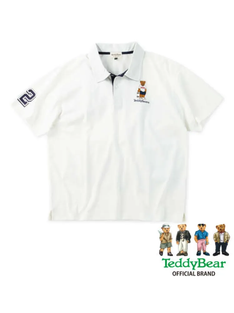 【TeddyBear】鹿の子刺繍&プリント半袖ポロシャツ＊カタログ商品