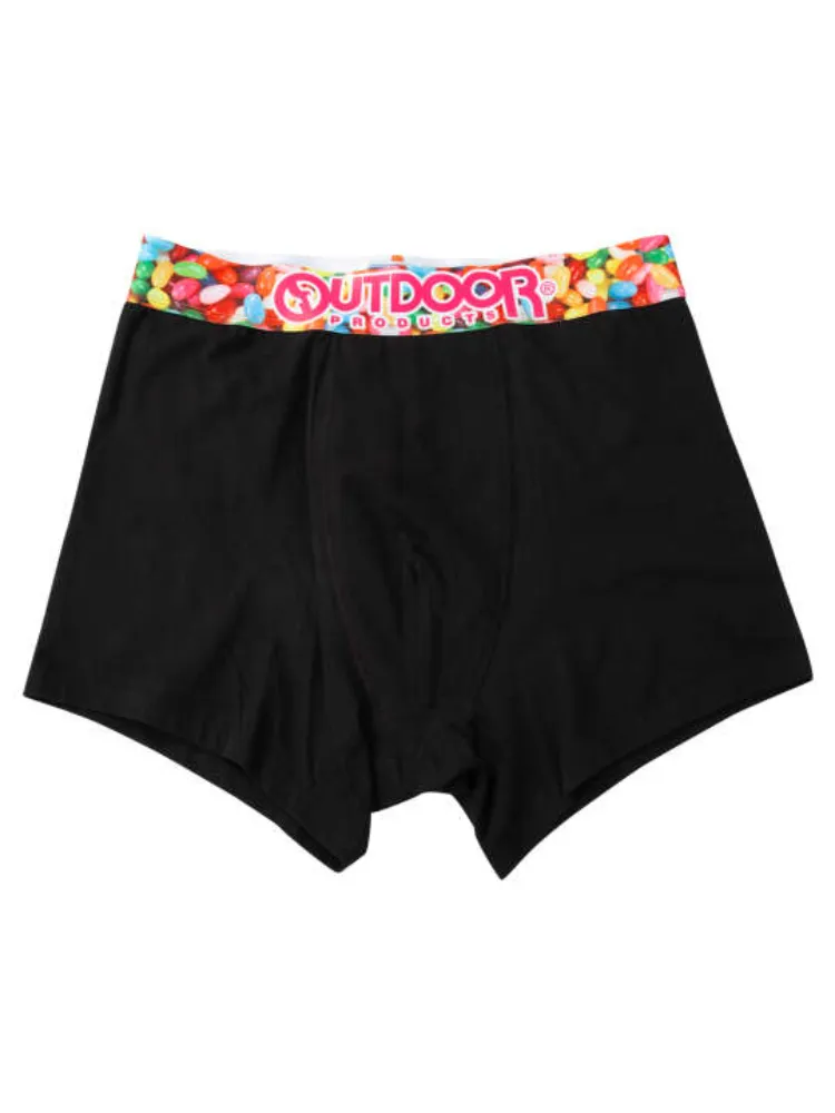 【OUTDOORPRODUCTS】綿ベア天転写ゴムブラックボクサーパンツ＊カタログ商品