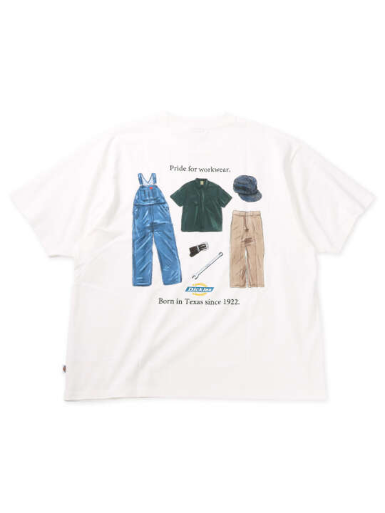 【DICKIES】ハンドドローイング半袖Tシャツ＊カタログ商品
