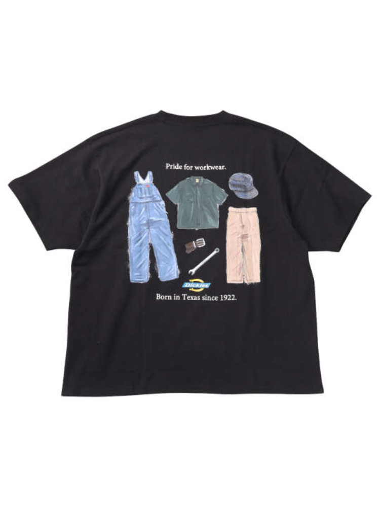 【DICKIES】ハンドドローイング半袖Tシャツ＊カタログ商品
