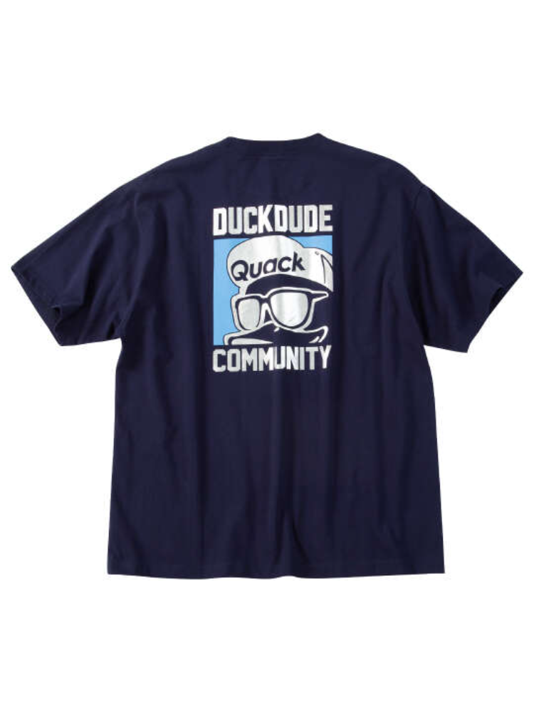 【b-one-soul(ビーワンソウル)】DUCKDUDEシルバープリント半袖Tシャツ＊カタログ商品