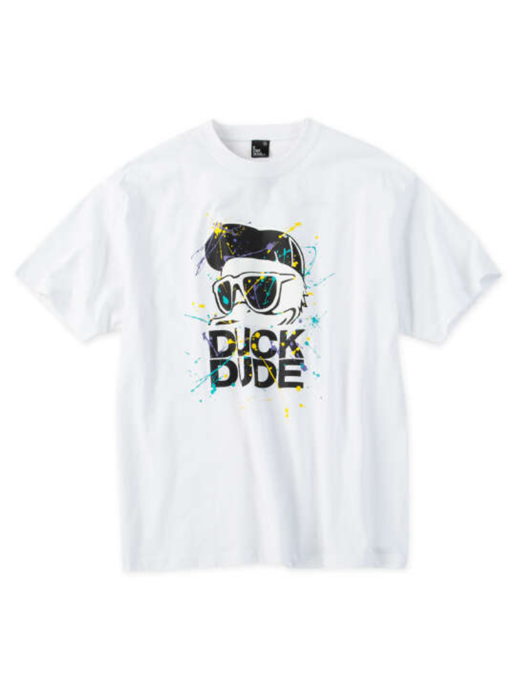 【b-one-soul(ビーワンソウル)】DUCKDUDEスプラッシュロゴ半袖Tシャツ＊カタログ商品