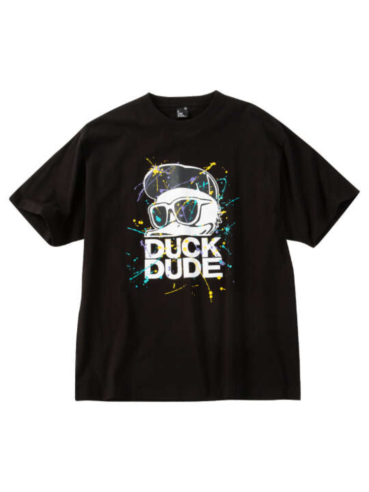 【b-one-soul(ビーワンソウル)】DUCKDUDEスプラッシュロゴ半袖Tシャツ＊カタログ商品