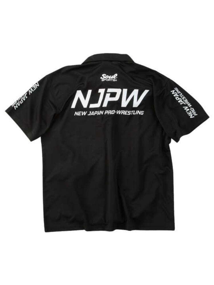 【SOULSPORTS×新日本プロレス】ドライメッシュ半袖B.Dポロシャツ＊カタログ商品
