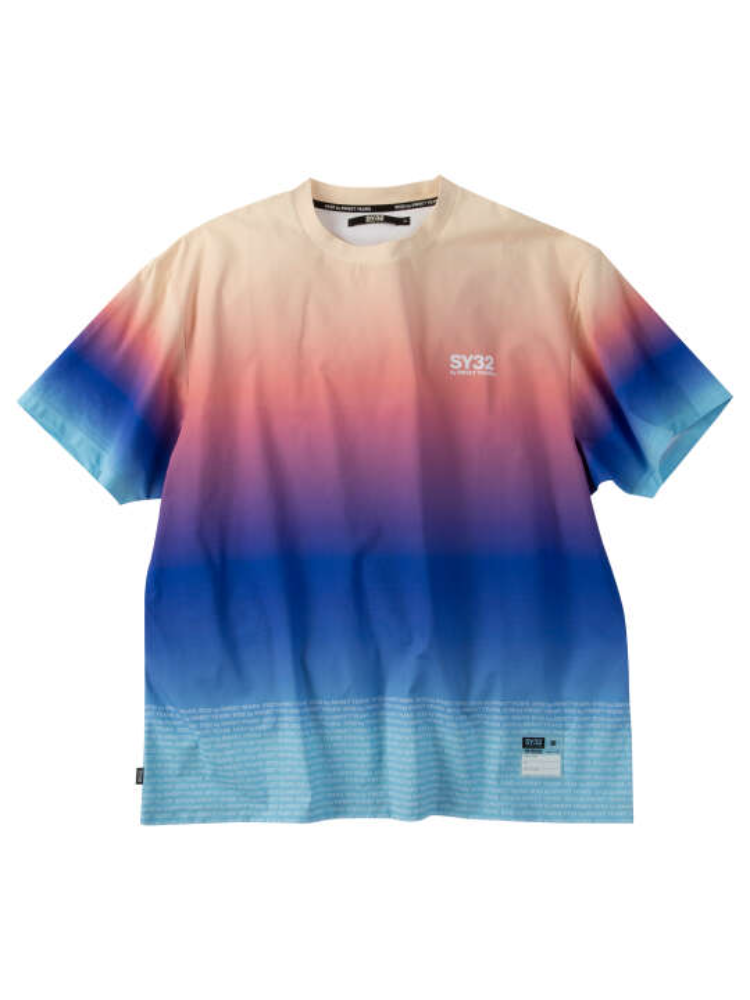 【SY32bySWEETYEARS(エスワイサーティトゥバイスィートイヤーズ)】グラデーションロゴ半袖Tシャツ＊カタログ商品