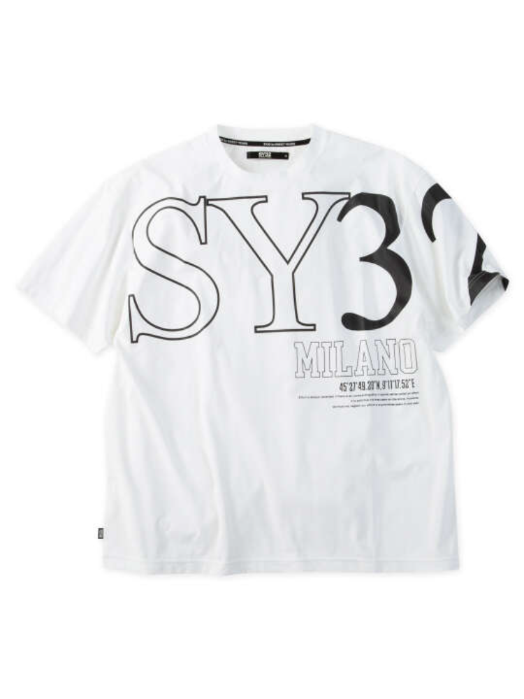 【SY32bySWEETYEARS(エスワイサーティトゥバイスィートイヤーズ)】ビッグロゴ半袖Tシャツ＊カタログ商品